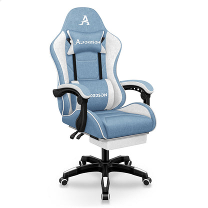ALFORDSON Massage Bürostuhl Gaming Executive Sitz Leinenstoff Computer Racer