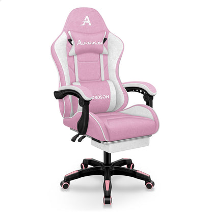 ALFORDSON Massage Bürostuhl Gaming Executive Sitz Leinenstoff Computer Racer